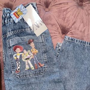 ZARA x Disney Toy Story paperbag denim jeans